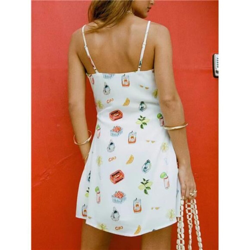 Printed V-Neck Cami Dress - Picture 4 of 4